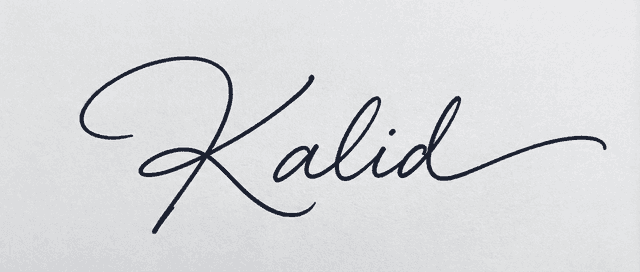 Kalid signature logo
